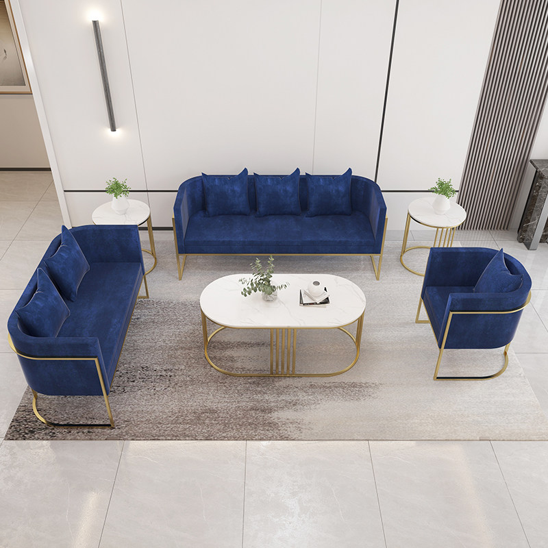 Nordic Iron Art Club Guest Area Table And Chairs Combined Clothing Store Beauty Chia Store Milk Tea Shop Light Lavish Modern Minima Net Red Sofa