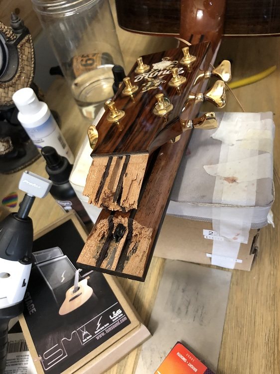 Professional guitar bass repair Broken head repair Add pickup product silk repair