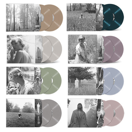 8 Suitsgoods in stock   Taylor Swift Album   Taylor   Swift   Folklore   Color glue 2LP   Black gum record