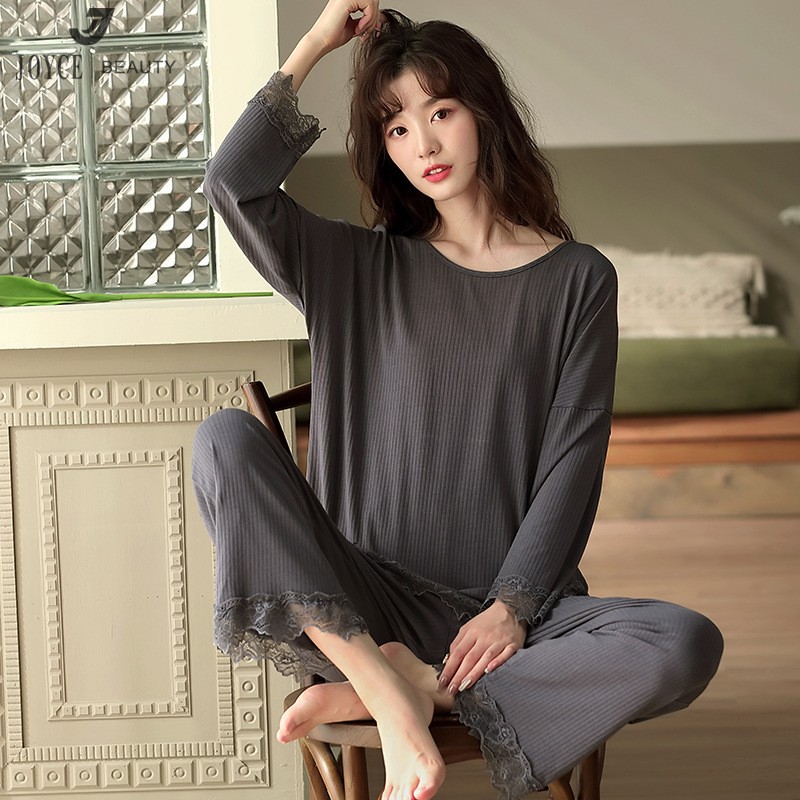 Pajamas pass through the trendy senses Daily Gtra ~ pyjamas woman long sleeve thin spring autumn Modale home clothes