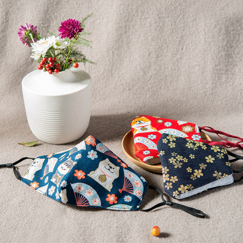 Yuan art mask male and female spring and summer days sun protection windproof cute personality pure cotton anti-smog dust-proof and breathable thin deposit spot