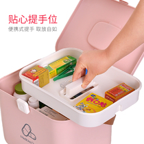 Extra large medicine box medicine box household large and small size large capacity home portable medicine storage box household medicine box family equipment
