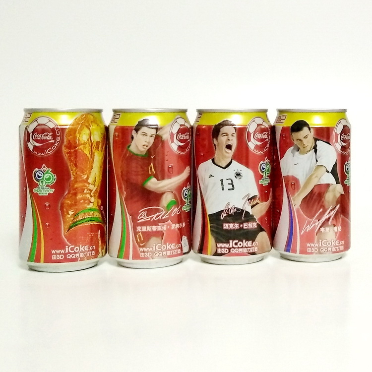 Coca-Cola Cans Collection Memorial Cans World Cup 2006 Portugal C Rooney Barak Rooney Football Stars