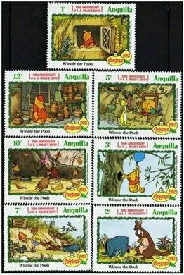 Дисней, мультяшные марки, 1982 года, с медвежатами