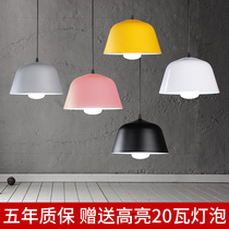 Nordic restaurant chandelier light luxury style dining table bar three-head lamp modern simple macaron dining room LED light