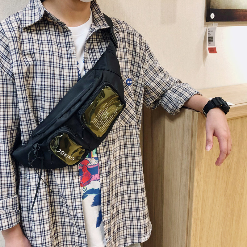 2021新款 男韩版ins潮牌学生单肩包休闲工装多口袋斜跨包 B41/P30