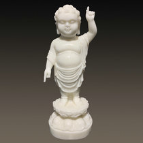 Natural Han white jade raw stone whole material hand engraving Sakyamuni Taiko Buddha Buddha Child Buddha Bathing Buddha Festival Baby Buddha