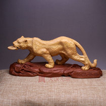 Leopard Bamboo Newspaper (Leopard) Ping An Car Ornament Boxwood Carving Car Seat Car Interior Interior Wood Carving