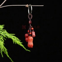 Small leaf rosewood carving (peanut key chain) pendant mahogany pendant wooden crafts gift gift