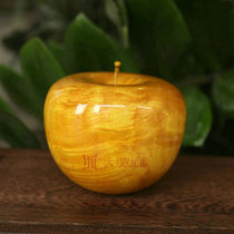 Golden silk Nan apple ornaments Christmas Eve Apple New Year gifts Golden Apple toys solid wood carved apples