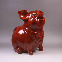 For generations there are blessed wooden pigs change coins banknotes solid wood piggy bank ornaments wood carving mahogany ornaments