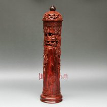Red sour wood carving pine crane Yannan standing incense tube line incense burner mahogany Solid Wood Wood Wood incense plug incense shampoo Incense Road