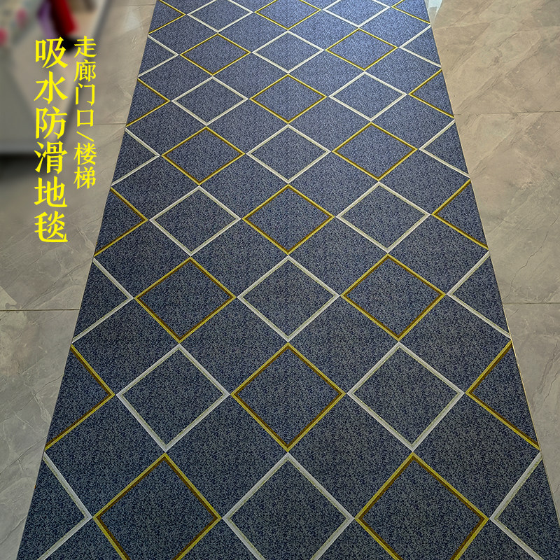 Light luxury entrance floor mat kitchen bathroom absorbent living room tea table bedroom beauty salon room covered with absorbent velvet carpet