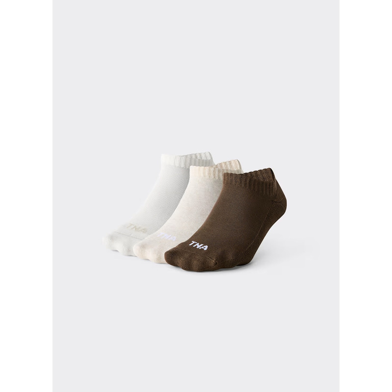 【Aritzia Tna】Sports and Outdoor Running Versatile Comfortable All-Cotton Towel Bottom Women's Ankle Socks Short 5 Pairs 