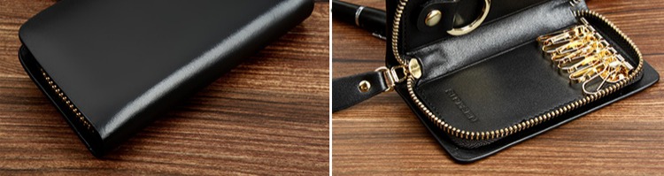 Speyson key bag nam xe key bag da đa chức năng khóa kéo túi chính hãng gói thẻ mới - Trường hợp chính ví đựng chìa khóa