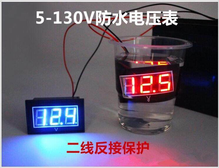 Manufacturer Direct sales waterproof electric vehicle locomotive retrofit 12v48v60v72v96v digital number of digital display voltmeter head