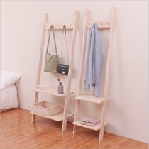 INS Nordic clothing store decoration shelves male and female children landing against the wall stairs shelf hotel home hanging clothes