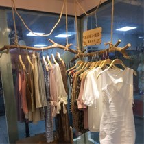 Clothing store hanger natural dry branch creative pendant wall hanging window hemp rope hanging solid wood Dry Branch front side hanging