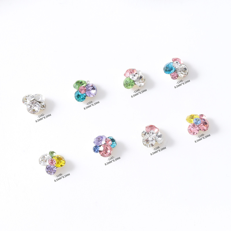 2026 Summer New Nail Art Cute Candy Soda Rhinestone Finished Product Colorful Crystal Rhinestone Ball Pile Nail Art Rhinestones