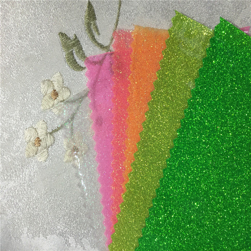 巴黎钻石格利特闪粉特殊皮革透明pvc鞋材装饰移门淘气堡皮革面料详情10