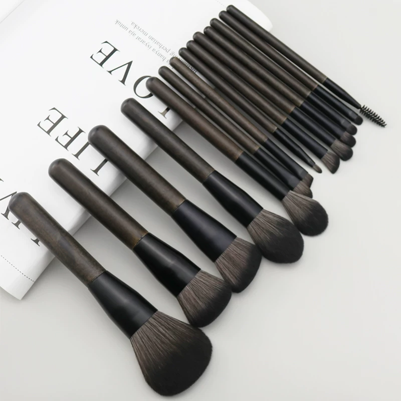 Brush, soft foundation for contouring, 14 pieces, full set