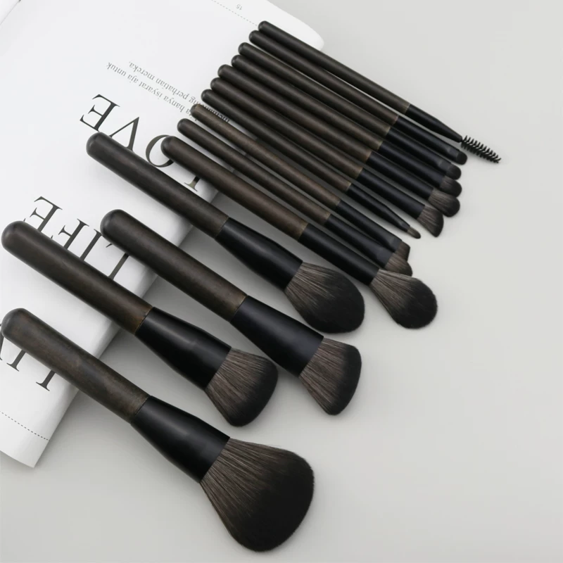 Brush, soft foundation for contouring, 14 pieces, full set