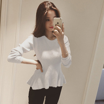 2020 spring and autumn new womens sweater bottoming shirt womens autumn and winter short long-sleeved sweater wild top clothes
