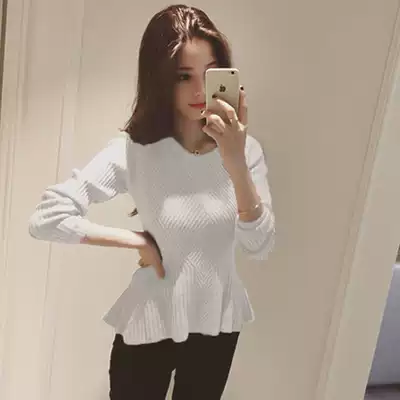 2020 spring and autumn new women's sweater bottoming shirt women's autumn and winter short long-sleeved sweater wild top clothes