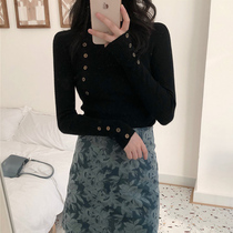 Long-sleeved t-shirt bottoming shirt 2021 new autumn and winter western style with feminine long-sleeved short fashion top clothes trend