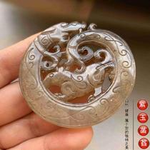 Old jade antique dragon jade dragon jade pendant waist pendant small handle piece small ornaments clearance 127