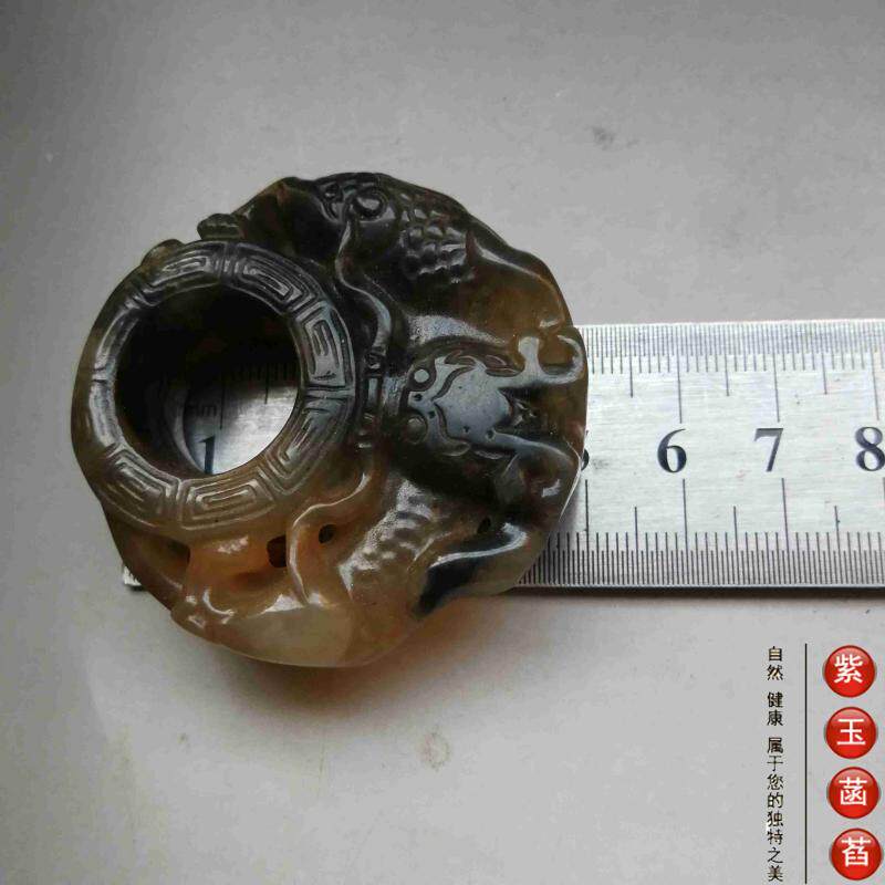 Украшения на руку 老玉古玩蟠龙玉环玉佩小手把件小摆件清仓包邮15