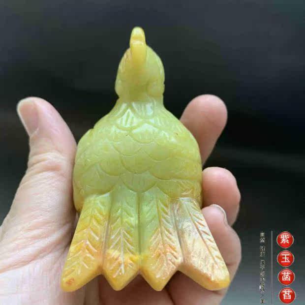 Украшения на руку 老玉古玩玉鸟凤鸟青鸟萌宠手把件小摆件清仓包邮018