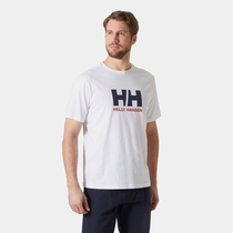 Helly Hansen tennis wear mens casual short-sleeved cotton knitted T-shirt white and thin