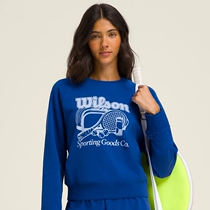Wilson sweatshirt new round neck tennis wear womens sports top SIDELINE CREW