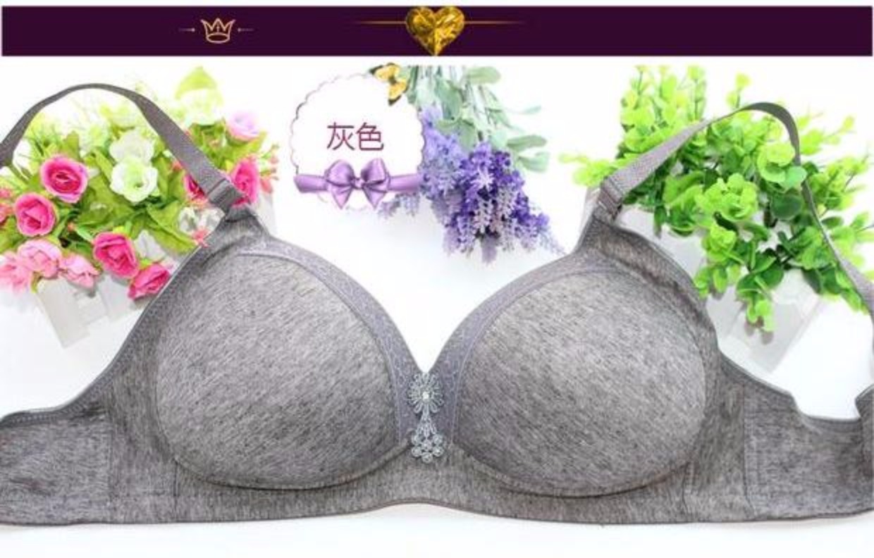Phụ nữ trung niên phần mỏng không có vòng thép mẹ đồ lót áo ngực Trung niên cỡ lớn cotton 46D áo ngực ba ngực áo lót