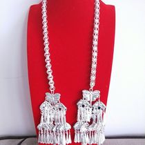 Этническое серебро Миао Донга украшенное цепью талии украшено этническими костюмами в висяном украшении