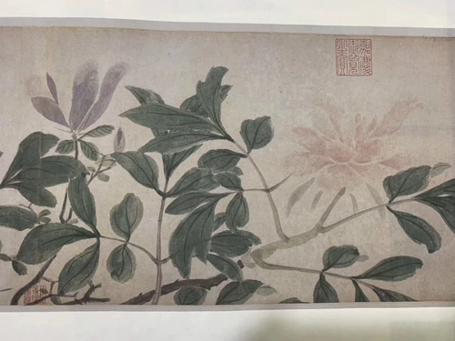 Антикварная каллиграфия и живопись Шэнь Чжоу Четыре сезона Цветочный свиток Картины цветов и птиц Традиционная китайская живопись Искусство Репродукция Жикле