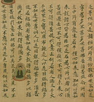 Dunhuang posthumous manuscripts scriptures written by Northern Wei people calligraphy calligraphy in small regular script with brush photo material rice paper silk cloth giclee reproduction