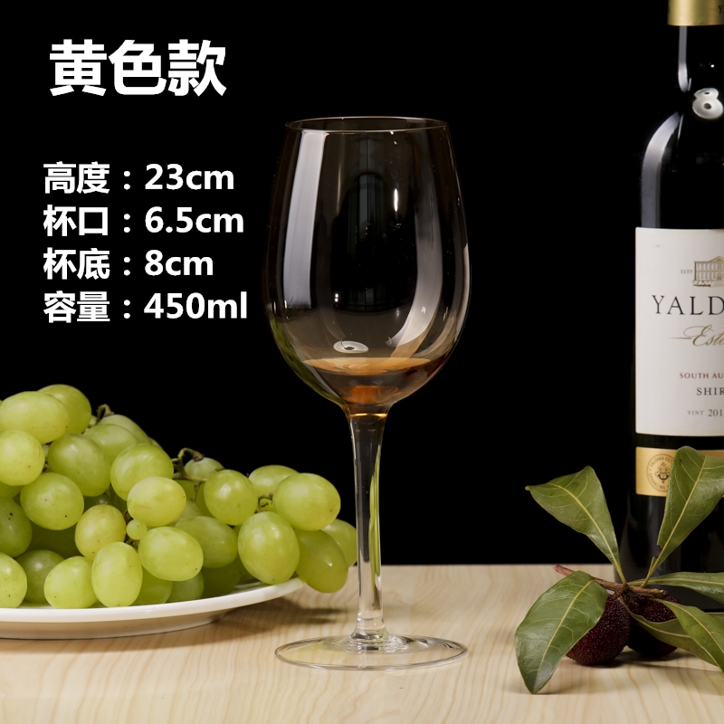 Màu lớn ly thủy tinh không chì màu đỏ rượu thủy tinh trang trí nhà kính ly rượu cốc cốc ly rượu vang