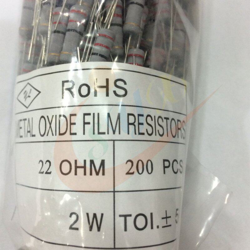 2W 2W accuracy 5% 22R 24R 24R 27R 33R 33R Ohm color ring plug-in carbon film resistance