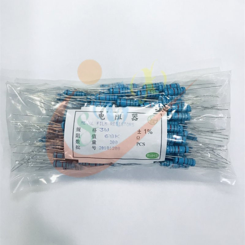 3W Accuracy 1% 62K 68K 75K 82K 91K 1000 Ohm color ring plug-in metal resistor