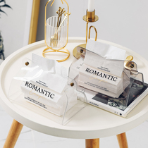 Creative tissue box home Net red transparent paper box ins Wind dining room living room paper box car Tissue Bag