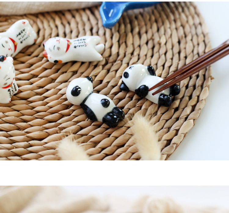 Nhật Bản dễ thương đũa gốm đũa đũa đũa nhà sáng tạo bộ đồ ăn đũa nhà - Đồ ăn tối bộ chén đĩa cao cấp