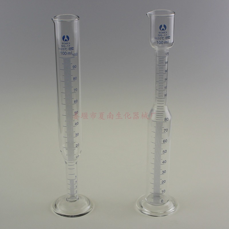 异径玻璃量筒100ml 石油量筒 上异颈量筒  下异颈量筒 可开票