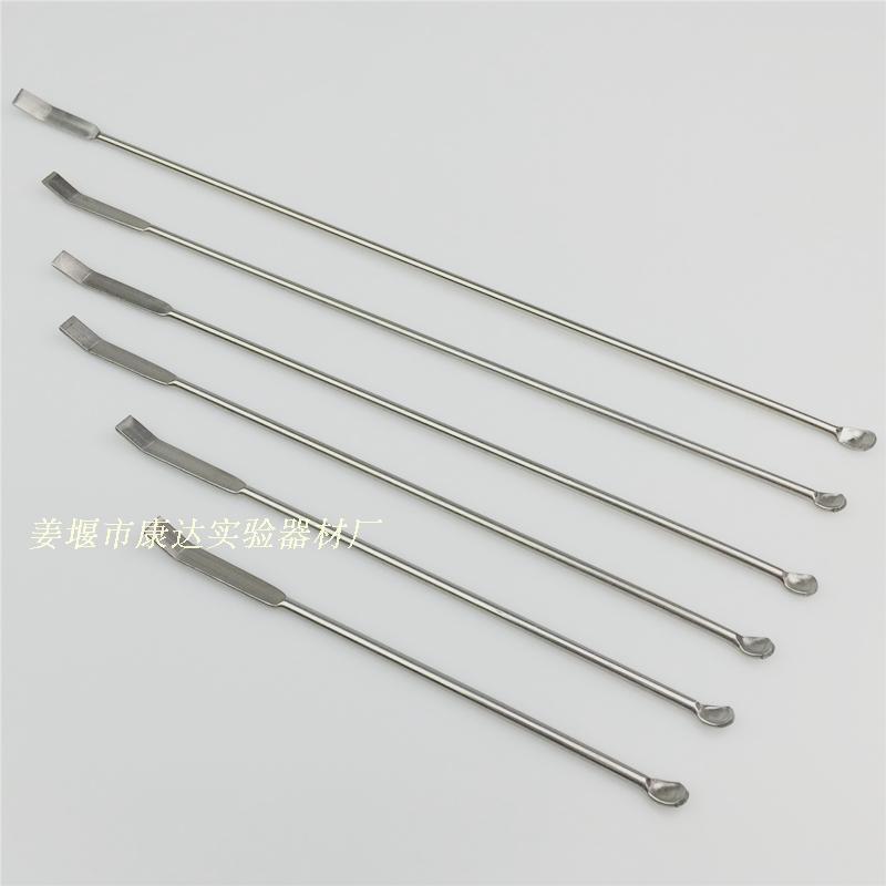 不锈钢微量药勺 刮刀刮铲 药匙 接种铲125/150/200/220/400/500mm