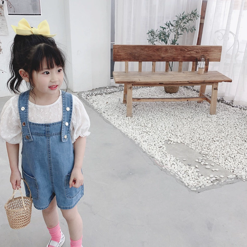 Quần short denim trẻ em và trẻ em Hàn Quốc! Mùa xuân và mùa hè năm 2020 mới cho bé trai và bé gái quần âu cotton - Quần