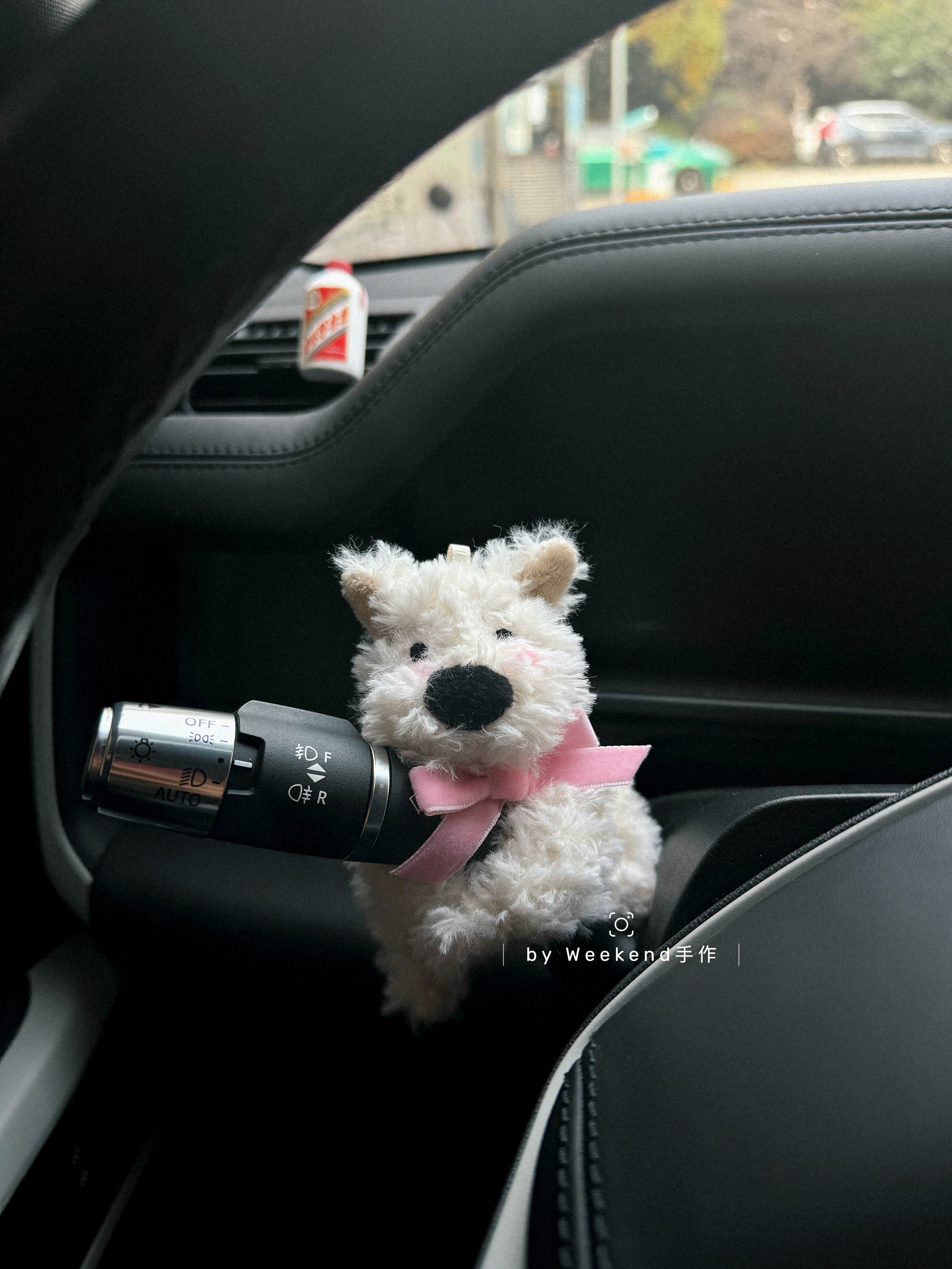West Heights Plush Puppies Car Wild-blocking Adornment On-board Rain Scrapper turn lights to decorate girls' new car gifts-Taobao