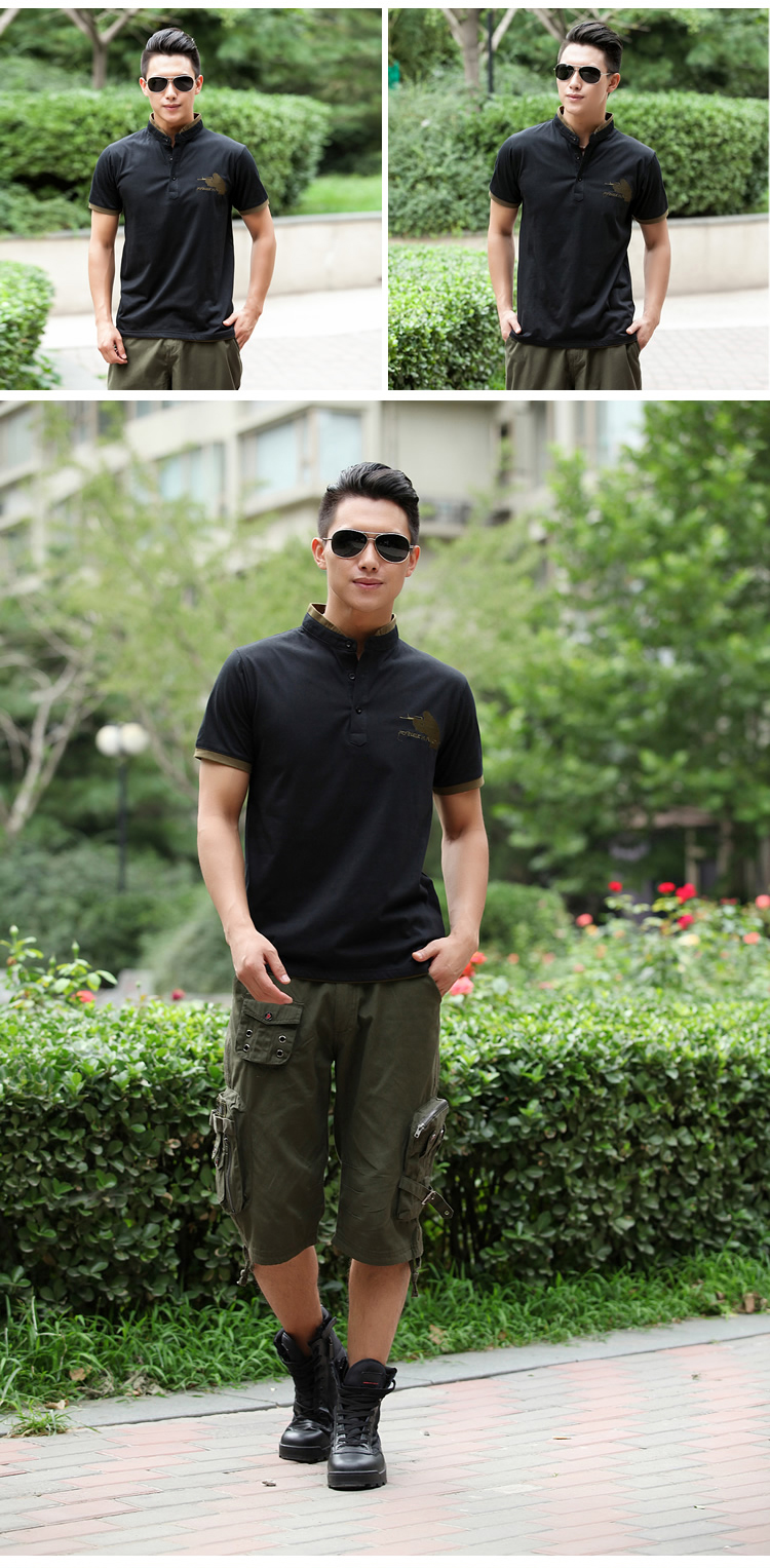 Ngoài trời quần áo nam ngắn tay T-Shirt thể thao kích thước lớn ngắn tay t-shirt nam cổ tròn T-Shirt cotton T-Shirt M-3XL