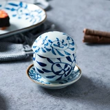 Чашка яичной чашки керамическая яичная чашка чашка тушеной чашка яиц с яйцом чашка для яичной чашки для птичьего гнезда с крышкой с нижней частью посуды в стиле японского стиля