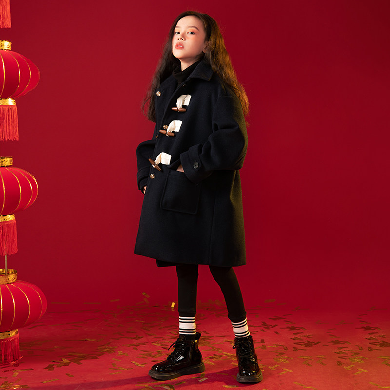 Rain Stars Rain-Rain Girl Han version Double-face fur coat 2021 winter dress new CUHK Tong New Year Warm Jacket